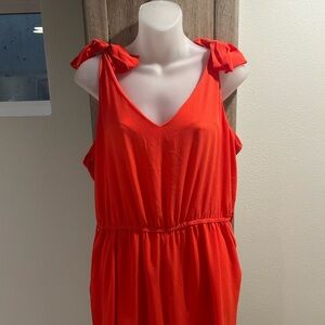 XL Women's Orange Wide Leg Jumpsuit